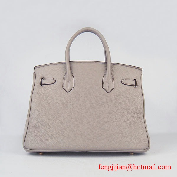 Hermes Birkin 30cm Togo Leather Bag Grey 6088